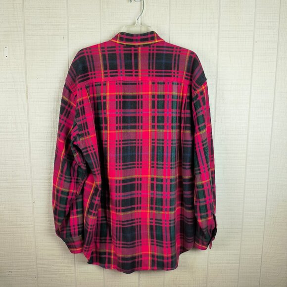 Vintage GAP Flannel Shirt Classic Red Tartan Plaid 100% Cotton Unisex - Picture 5 of 5